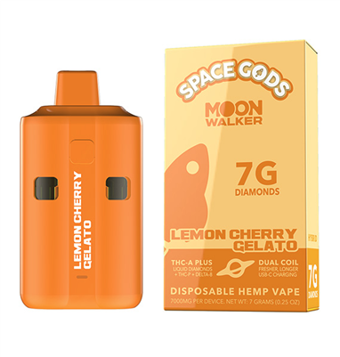 Space Gods Moon Walker 7g Lemon Cherry Gelato - Hybrid Vape pen