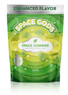 Space Gods Mega Dose Space Gummies Sour Apple 900mg