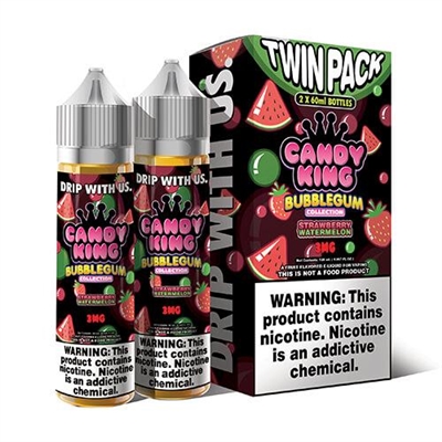 Strawberry Watermelon Bubblegum Collection - Candy King (2x60ml) $13.50 -Ejuice Connect online vape shop