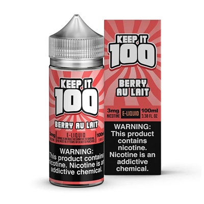 berry Au Lait (Strawberry Milk) - Keep it 100 E-Liquid - $11.99 -Ejuice Connect online vape shop