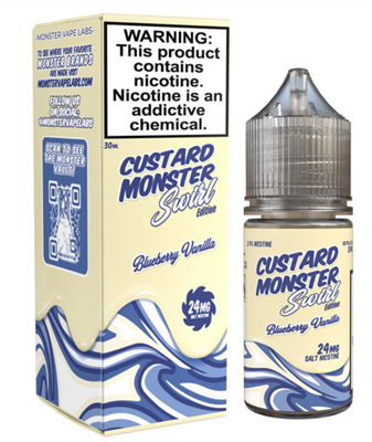 Custard Monster Swirl Edition Blueberry Vanilla Salt 30ml E-Juice