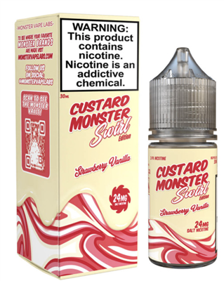 Custard Monster Swirl Edition Strawberry Vanilla Salt 30ml E-Juice