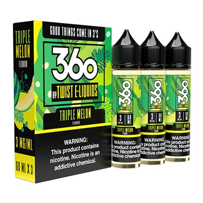 Triple Melon by 360 Twist E-Liquid (3x60) - 180mL $19.49 Vape Juice -Ejuice Connect online vape shop