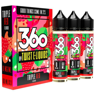 Triple Red by 360 Twist E-Liquid (3x60) - 180mL $19.49 Vape Juice -Ejuice Connect online vape shop