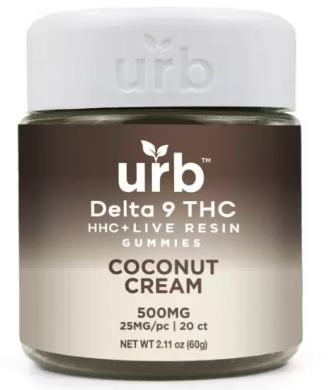 URB Live Resin Gummies Vegan 500MG - Coconut Cream