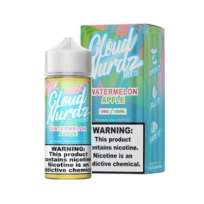 Watermelon Apple Iced by Cloud Nurdz E-Liquid - 100ml $10.99 -Ejuice Connect online vape shop