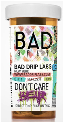 Bad Drip Salts Don't Care Bear 30ml salt e-juice $11.99