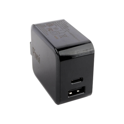 Pivoi Type-C (PD) Wall Charger ( 1 PD and 1 USB A)