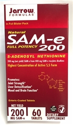 SAM-e 200mg 60 tabs (contains sulfur)