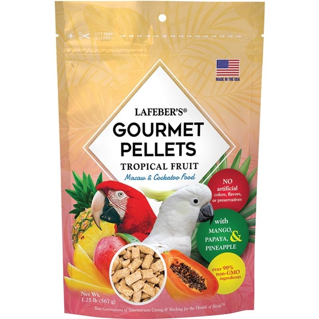 Lafeber's Gourmet Pellets Tropical Fruit - Macaw & Cockatoo - 1.25lb