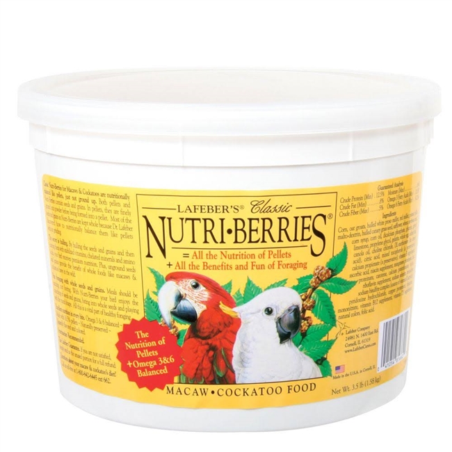 Lafeber's Classic Nutri-Berries - Macaw & Cockatoo - 3.5lb