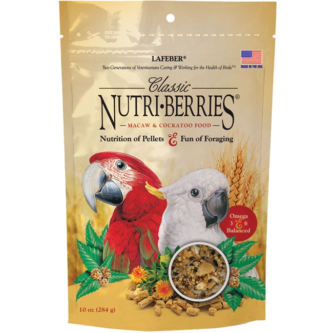 Lafeber's Classic Nutri-Berries - Macaw & Cockatoo - 10oz