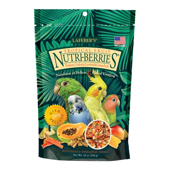 Lafeber's Tropical Fruit Nutri-Berries - Parakeet & Cockatiel - 10oz