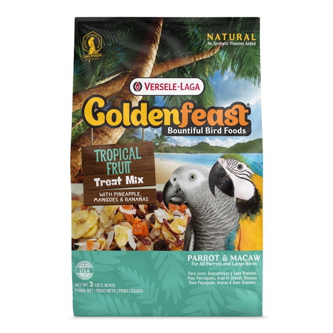 Goldenfeast Tropical Fruit Treat Mix - Parrot & Macaw - 3lb