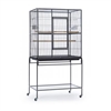 #F046 Wrought Iron Flight Cage With Stand - Black