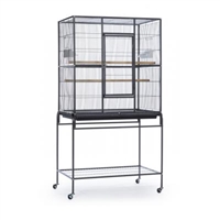 #F046 Wrought Iron Flight Cage With Stand - Black