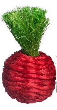 Grassy Radish or Carrot Chew Foot Toy - 1 pack