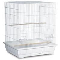 #SP25212W/W Square Roof Cage Keet-Tiel - White - 25" x 21"