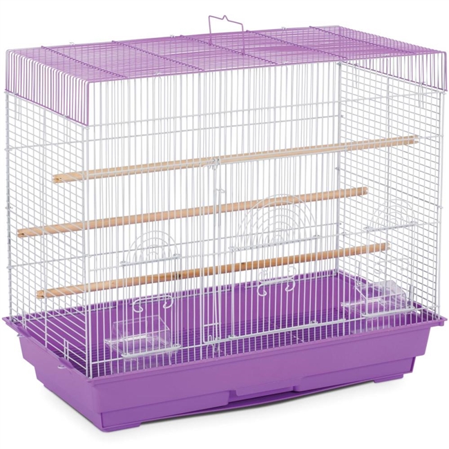 #SP1804-3 Keet-Finch Cage - Lilac & White - 25" x 13"
