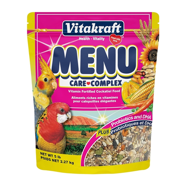 Vitakraft Menu Care Complex Cockatiel Food - 5 LB