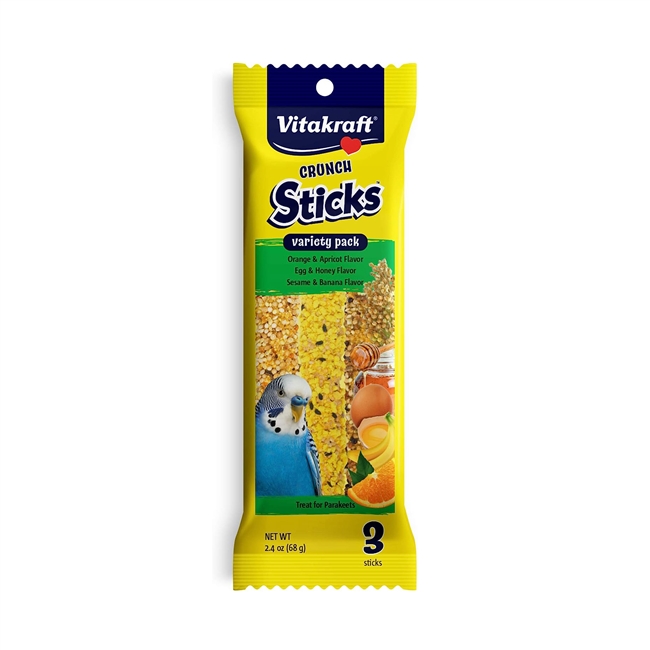 Vitakraft Parakeet Crunch Sticks - Variety 3 Pack 2.4 oz