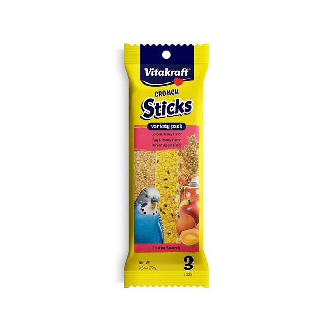 Vitakraft Parakeet Crunch Sticks - Variety 3 Pack 2.5 oz