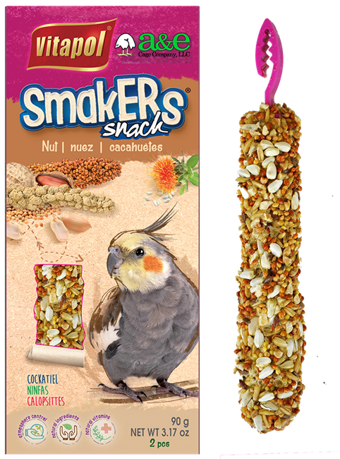 Vitapol Cockatiel Smakers Treat Sticks - Nut - Twin Pack