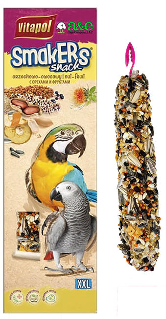 Vitapol Parrot XX-Large Smakers Treat Sticks - Nut - Twin Pack