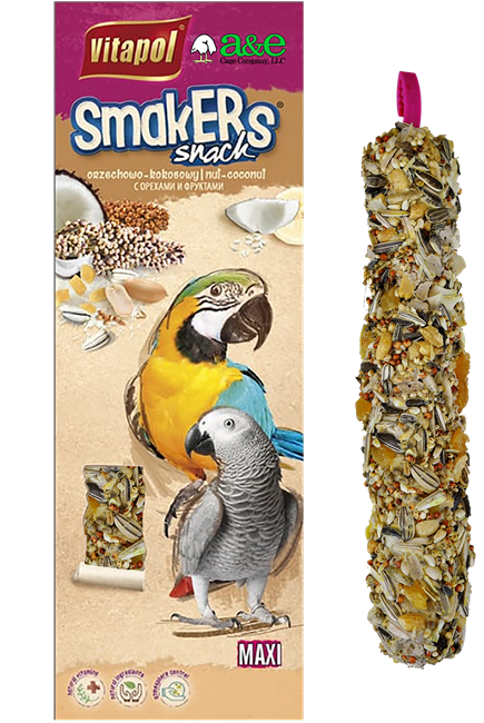 Vitapol Parrot Maxi Smakers Treat Sticks - Nut/Coconut - Twin Pack