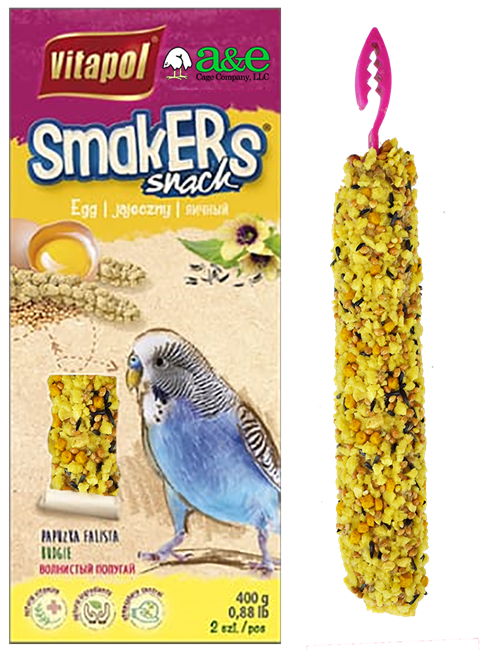 Vitapol Parakeet Smakers Treat Sticks - Egg - Twin Pack