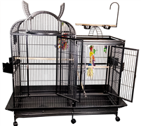 #PC6928D Split Level House Cage With Divider - Black - 69" x 28"