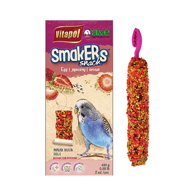 Vitapol Parakeet Smakers Treat Sticks - Strawberry - Twin Pack