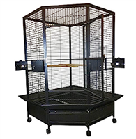 #CC4242 Corner Cage - Black - 42" X-Large