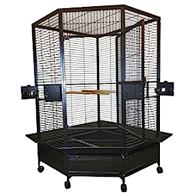 #CC4242 Corner Cage - Black - 42" X-Large