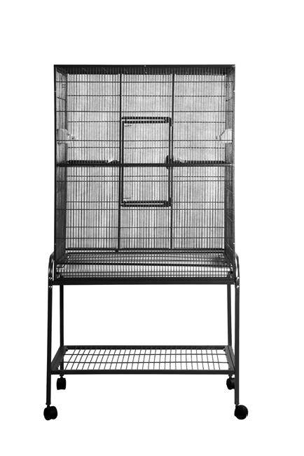 13221 A&E Flight Cage With Stand - Black - 32" x 21"