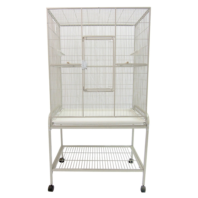 #13221 Flight Cage & Stand - White - 32" x 21"