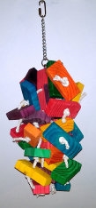 LT-41 Large Cluster Flock, 32 2x4x3/4 on support & cotton rope.