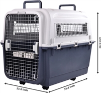 SportPet Kennel Rolling Pet Carrier - Grey - 31"