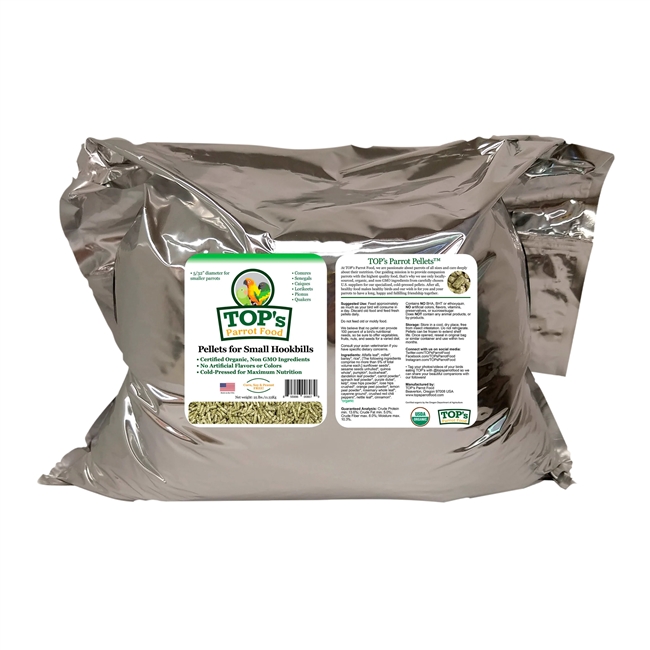 TOP's Pellets For Small Hookbills - Medium Parrots - 25lb