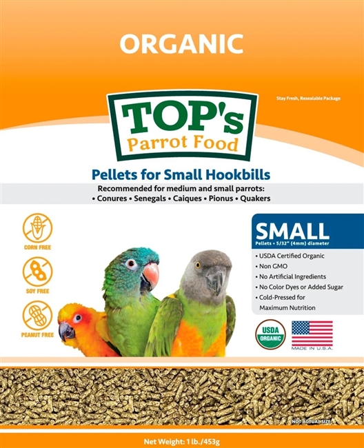 TOP's Pellets For Small Hookbills - Small to Medium Parrots 1lb