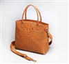 Town Tote 3-D American Debossed Croco Pattern Cowhide