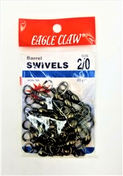 Eagle Claw Size 2/0 Barrel Swivel  (C-40)