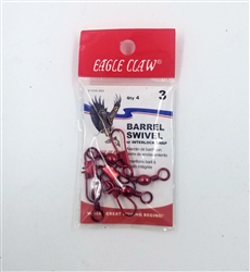 Eagle Claw Size 3 Barrel Swivel w/ Interlock Snap (T2-83)