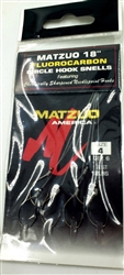 Matzuo 18" Fluorocardon Circle Hook Snells (T3-4)