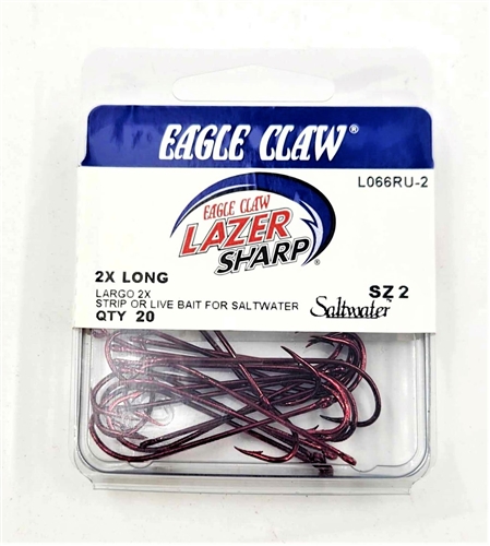 Eagle Claw Lazer Sharp Strip or Live Gait for Saltwater Hooks
