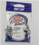 Eagle Claw Lazer Sharp Steel Leaders with Ball Bearing Swivel and Dual Lock Snap