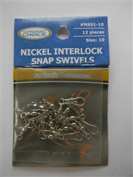 Tournament Choice Nickel Interlock Snap Swivels (T2-94)