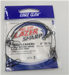 Eagle Claw Lazer Sharp Steel Leaders with Ball Bearing Swivel and Dual Lock Snap