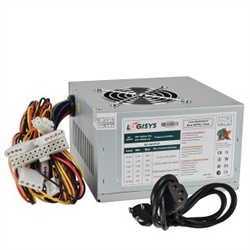 Logisys 480W 20+4-pin Dual-Fan ATX Power Supply