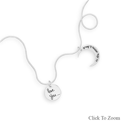 S.S. CHARM NECKLACE "LOVE YOU TO THE MOON & BACK"